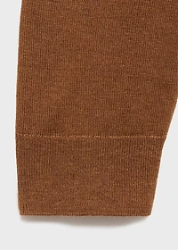 Fine-knit sweater with scarf