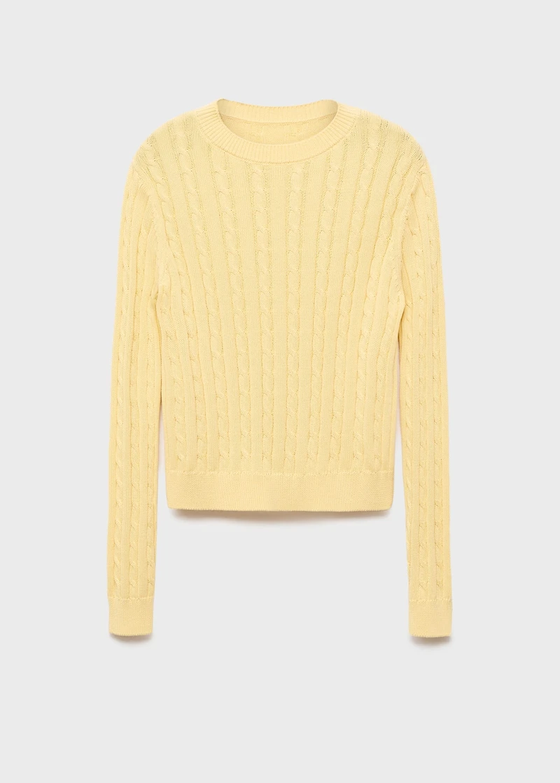 Braided knitted sweater