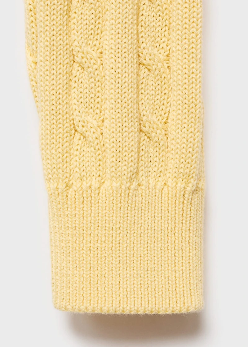 Braided knitted sweater