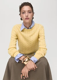 Braided knitted sweater