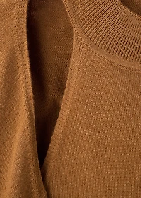 Sweater with cardigan-style detailing