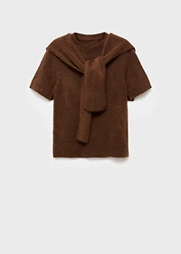 Short-sleeved combined sweater
