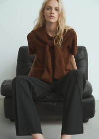 Short-sleeved combined sweater