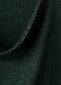 Short-sleeved top with draped neckline