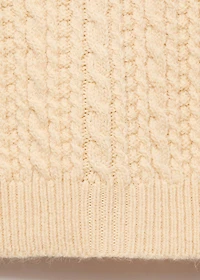 Cable-knit sweater with flared sleeves