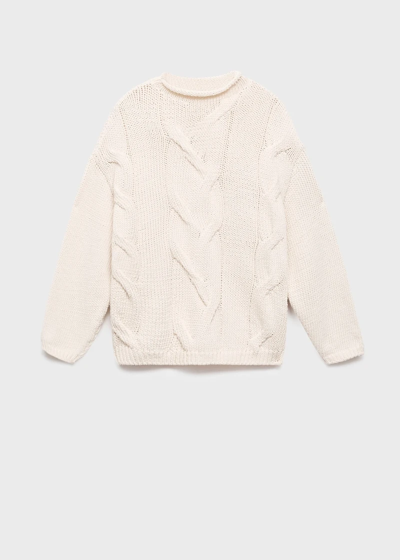 Oversized cable-knit sweater