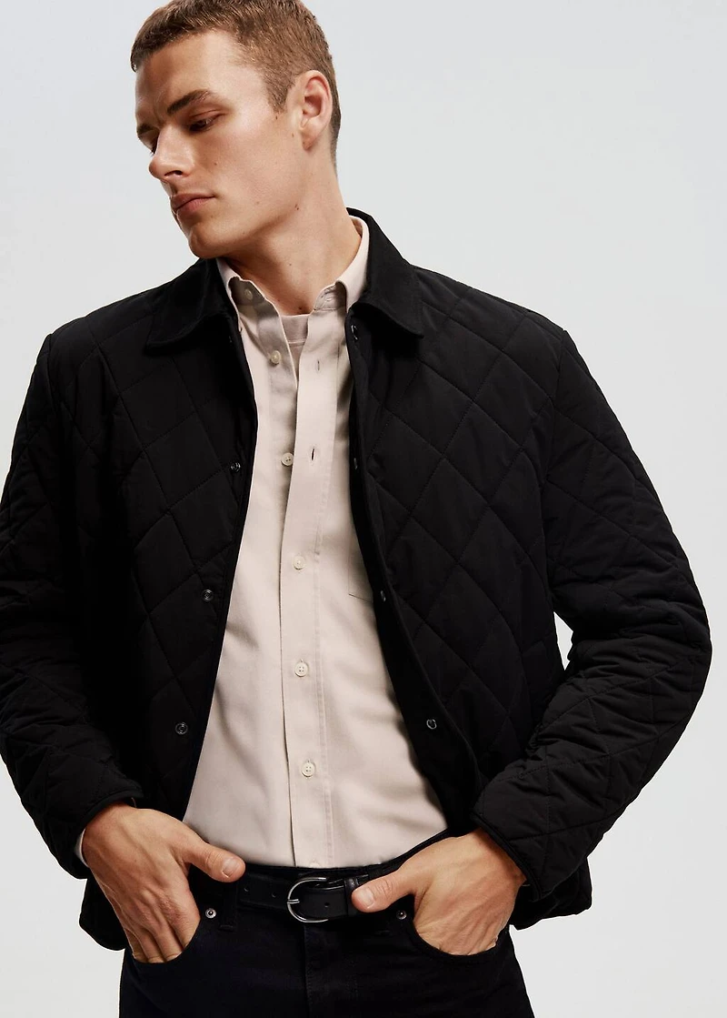 Quilted water repellent jacket