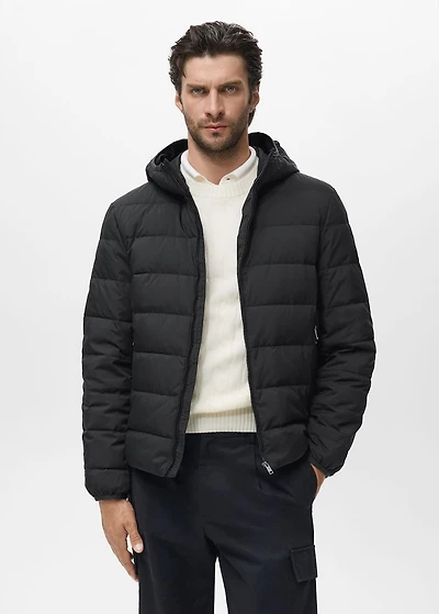 Quilted jacket with down and feather filling
