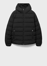 Quilted jacket with down and feather filling