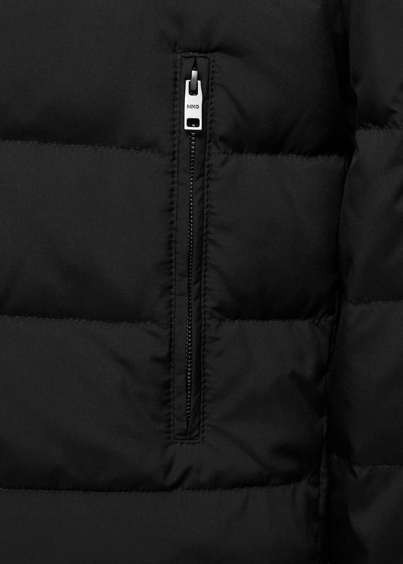 Quilted jacket with down and feather filling