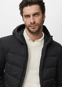 Quilted jacket with down and feather filling