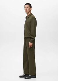 Regular-fit zipper-neck sweatshirt