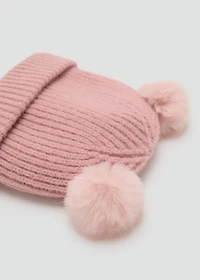 Knitted bobble hat