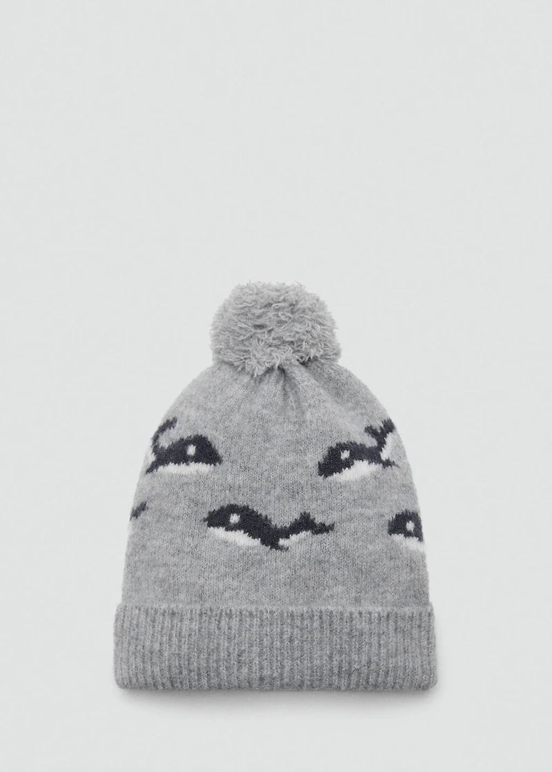 Knitted bobble hat