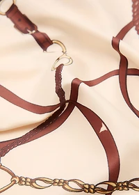Chain-print scarf