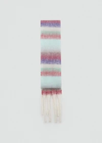 Striped knit scarf
