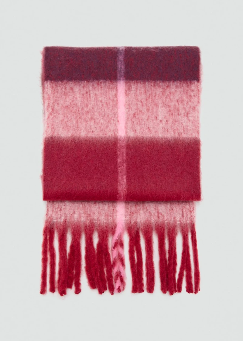 Striped knit scarf