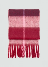 Striped knit scarf