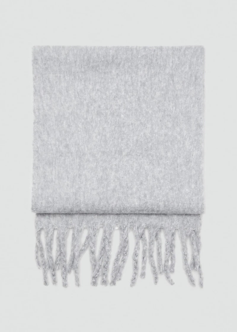 Fringes knit scarf
