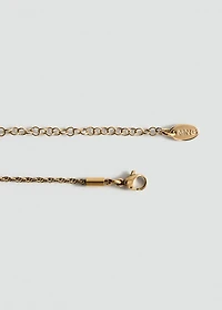 Stainless steel necklace with interlinked rings