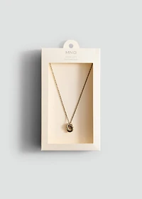 Stainless steel necklace with interlinked rings