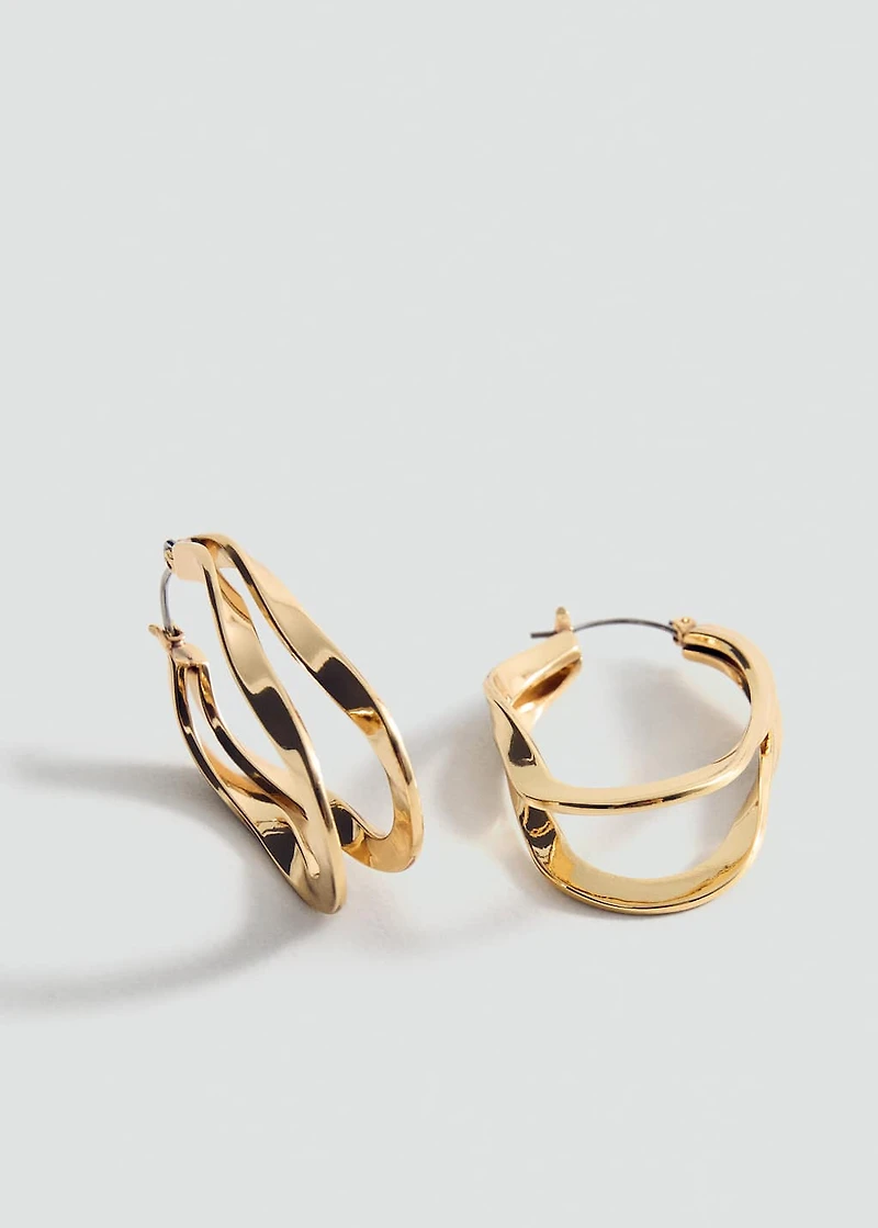 Twisted hoop earrings