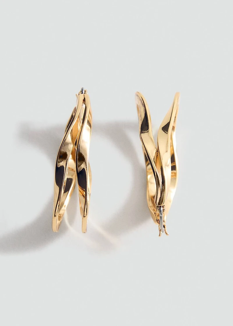 Twisted hoop earrings
