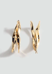 Twisted hoop earrings