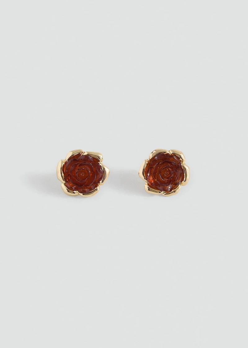 Combined flower earrings