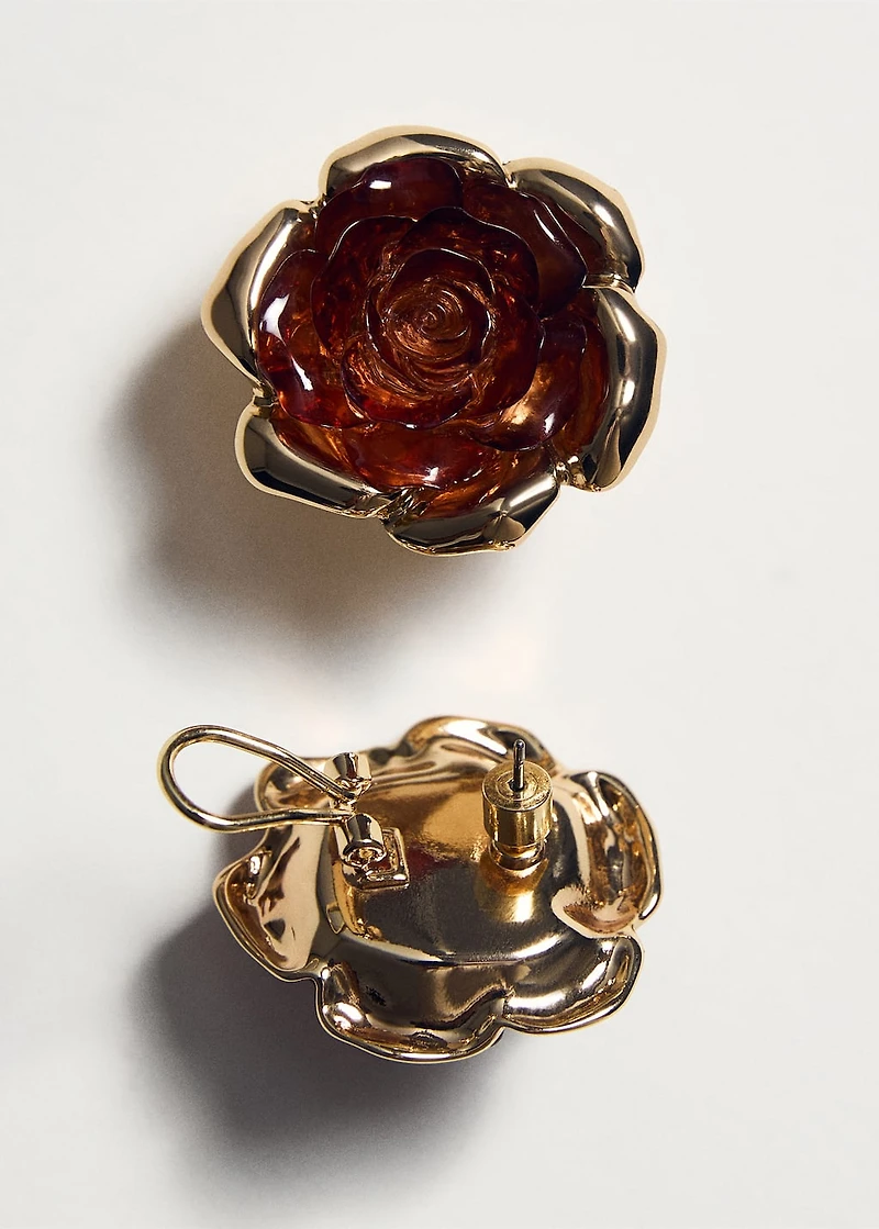 Combined flower earrings