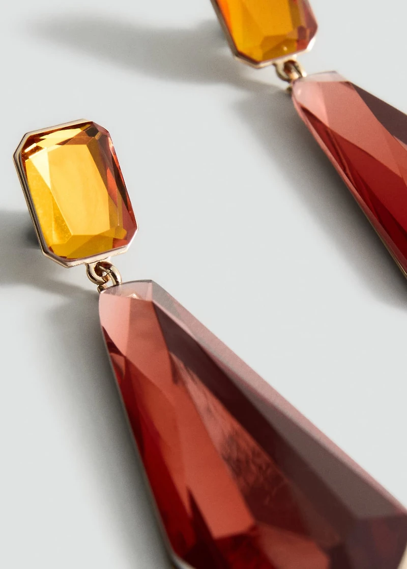 Bicolour pendant earrings