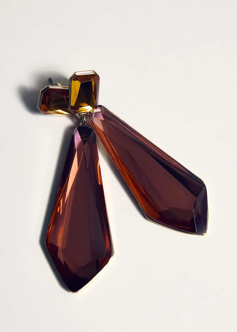 Bicolour pendant earrings
