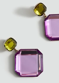 Bicolour pendant earrings