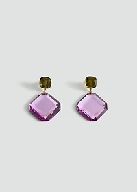 Bicolour pendant earrings