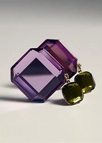 Bicolour pendant earrings