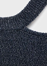 Lurex sweater with cut-out