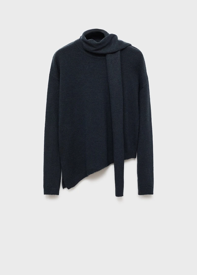 Asymmetric knit sweater
