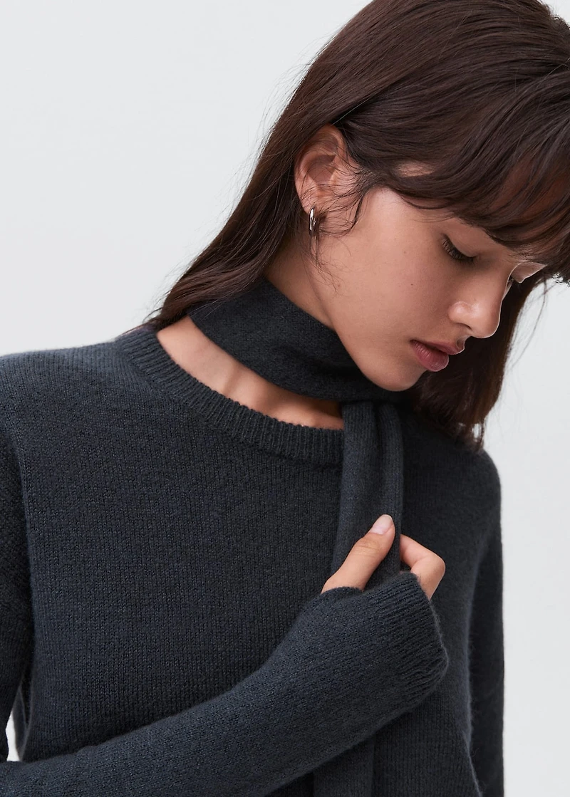 Asymmetric knit sweater