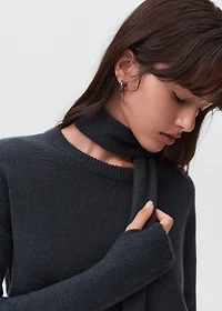 Asymmetric knit sweater