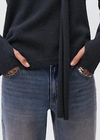 Asymmetric knit sweater