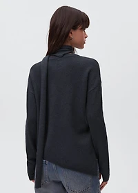 Asymmetric knit sweater