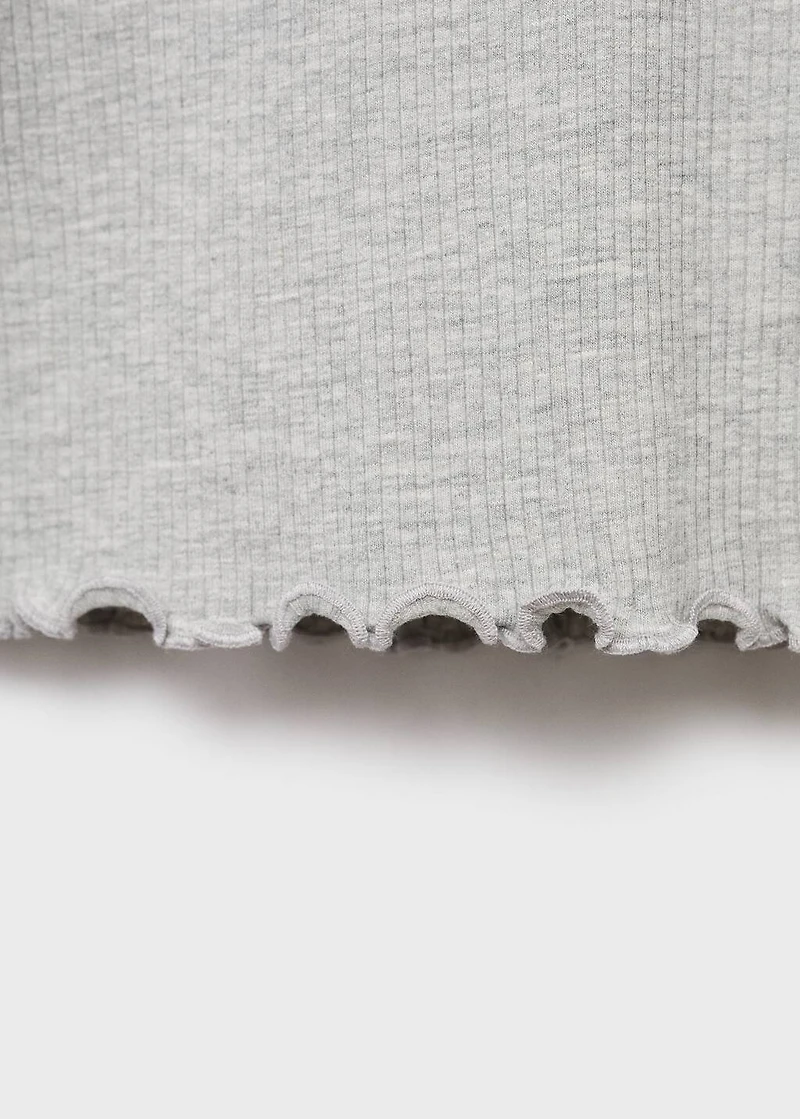 Ribbed high neck t-shirt