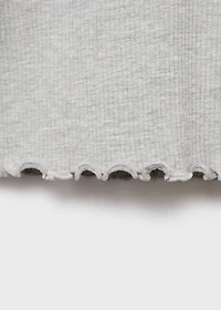 Ribbed high neck t-shirt