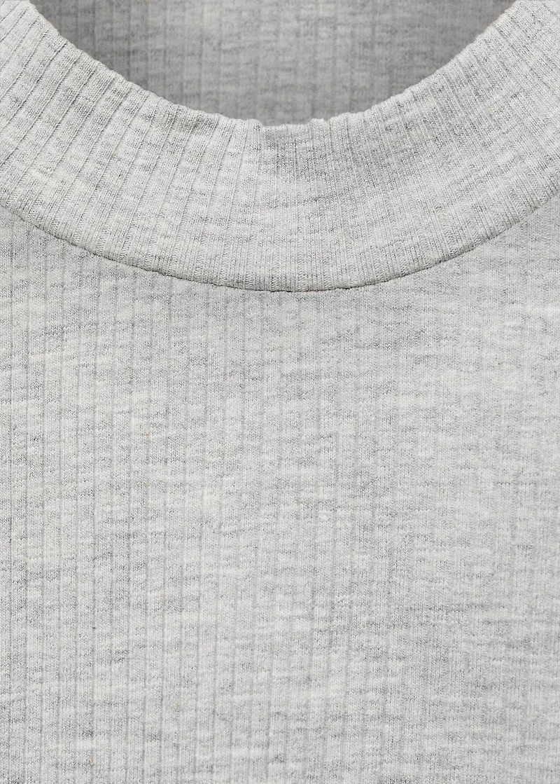Ribbed high neck t-shirt