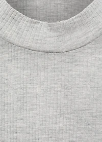 Ribbed high neck t-shirt