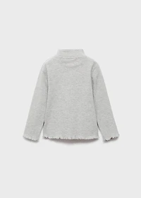 Ribbed high neck t-shirt