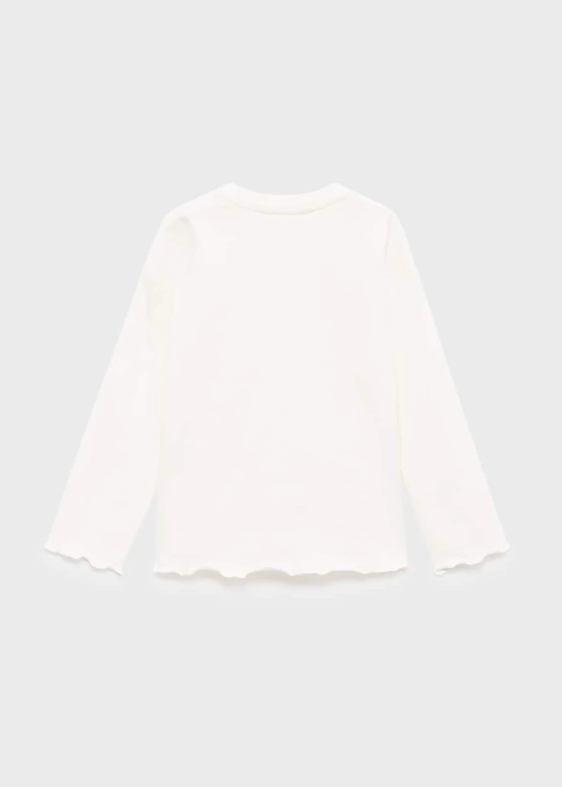 T-shirt with embroidered glitter