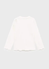 T-shirt with embroidered glitter