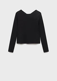 T-shirt with open back