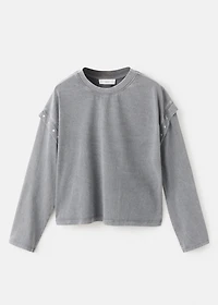 Bead detail T-shirt